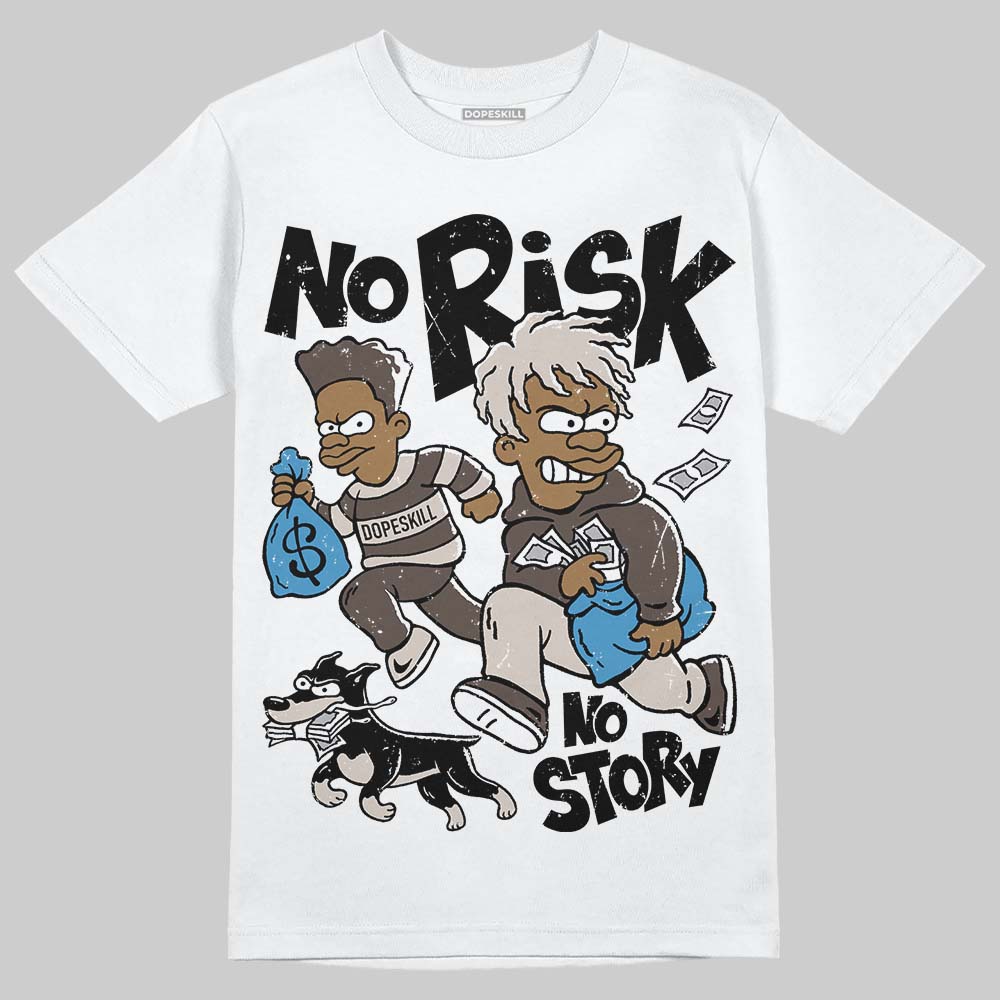 Adidas Samba OG White Black Clear Granite DopeSkill T-Shirt No Risk No Story Graphic Streetwear - White