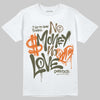 Adidas Samba OG Focus Olive Gum DopeSkill T-Shirt No Money No Love Typo Graphic Streetwear - White