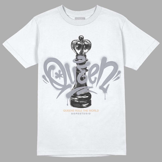 Jordan 4 Retro Frozen Moments DopeSkill T-Shirt Queen Chess Graphic Streetwear - White 