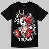 Jordan 4 “Flight Club” DopeSkill T-Shirt Smile Through The Pain Graphic Streetwear - Black