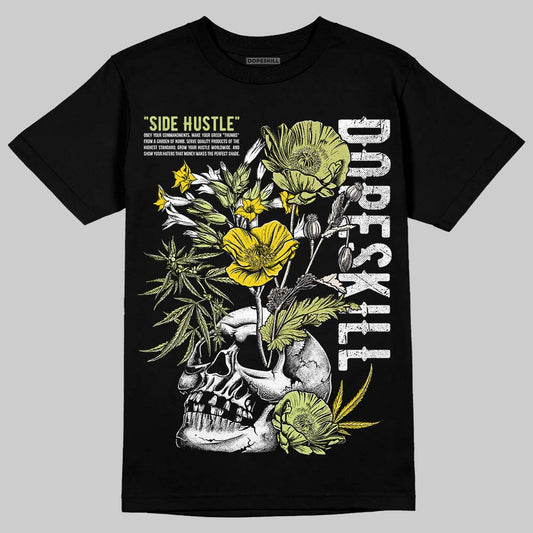 Jordan 5 “Luminous Green” DopeSkill T-Shirt Side Hustle Graphic Streetwear - Black