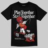 Nigel Sylvester x Air Jordan 4 ‘Brick by Brick’ DopeSkill T-Shirt Play together, Stay together Graphic Streetwear - Black