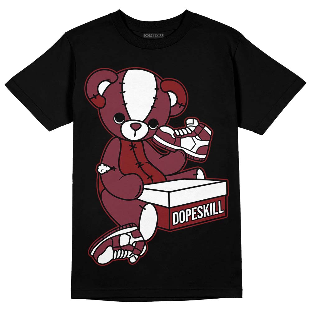 Jordan 1 Retro High OG “Team Red” DopeSkill T-Shirt Sneakerhead BEAR Graphic Streetwear - Black