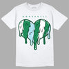 Jordan 5 “Lucky Green” DopeSkill T-Shirt Slime Drip Heart Graphic Streetwear - White