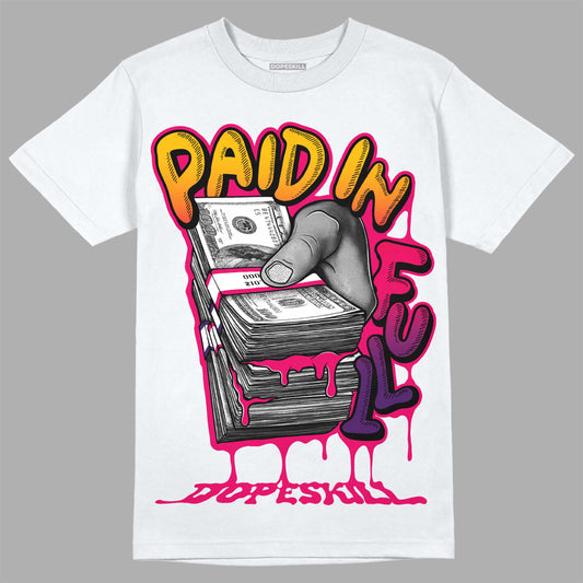 Jordan 3 Retro SP J Balvin Medellín Sunset DopeSkill T-Shirt Paid In Full Graphic Streetwear - White 