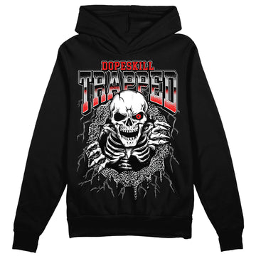 Jordan Spizike Low Bred DopeSkill Hoodie Sweatshirt Trapped Halloween Graphic Streetwear - Black 