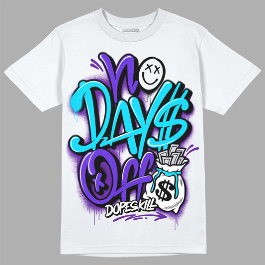 Jordan 6 "Aqua" DopeSkill T-Shirt No Days Off Graphic Streetwear - White 