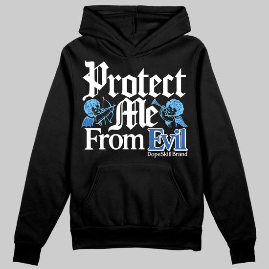 Jordan 12 “Blueberry” DopeSkill Hoodie Sweatshirt Protect Me From Evil Graphic Streetwear - Black