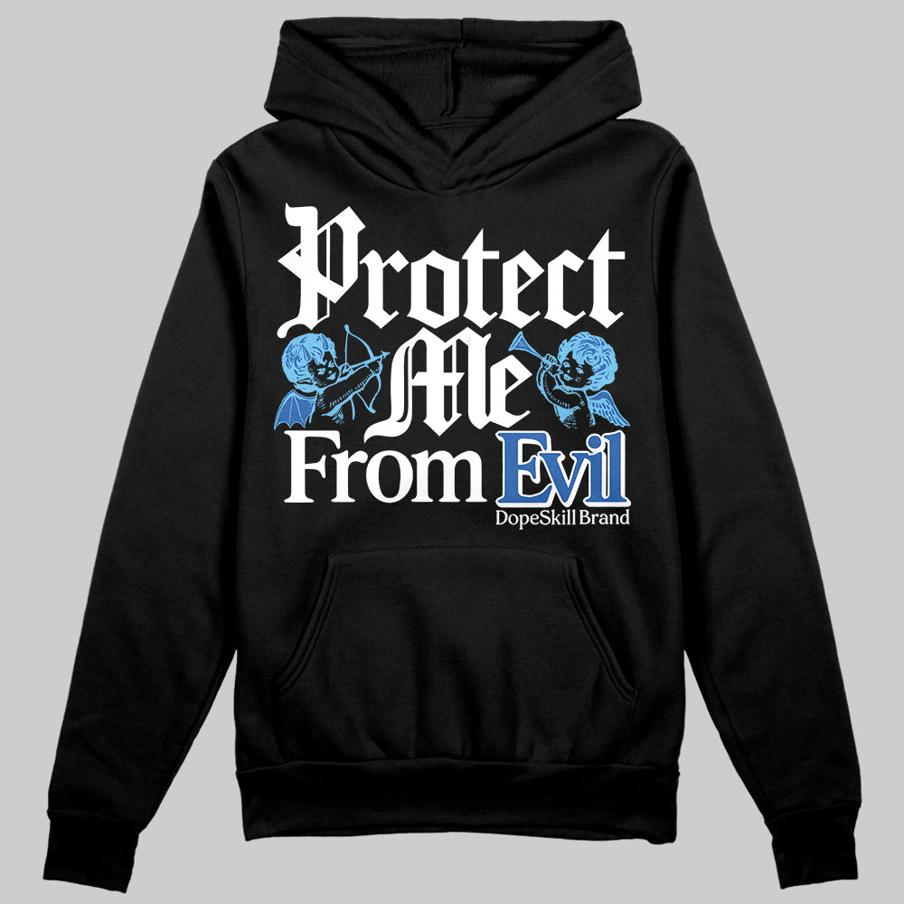 Jordan 12 “Blueberry” DopeSkill Hoodie Sweatshirt Protect Me From Evil Graphic Streetwear - Black