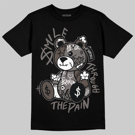 Jordan 4 Retro Cave Stone DopeSkill T-Shirt Smile Through The Pain Graphic Streetwear - Black