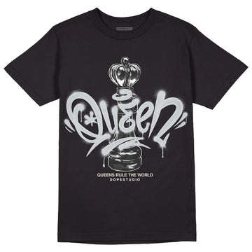 Jordan 1 Retro Low OG Black Cement DopeSkill T-Shirt Queen Chess Graphic Streetwear - Black