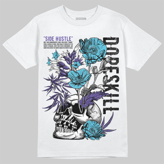 Jordan 8 Retro 'Aqua' 2025 DopeSkill T-Shirt Side Hustle Graphic Streetwear - White
