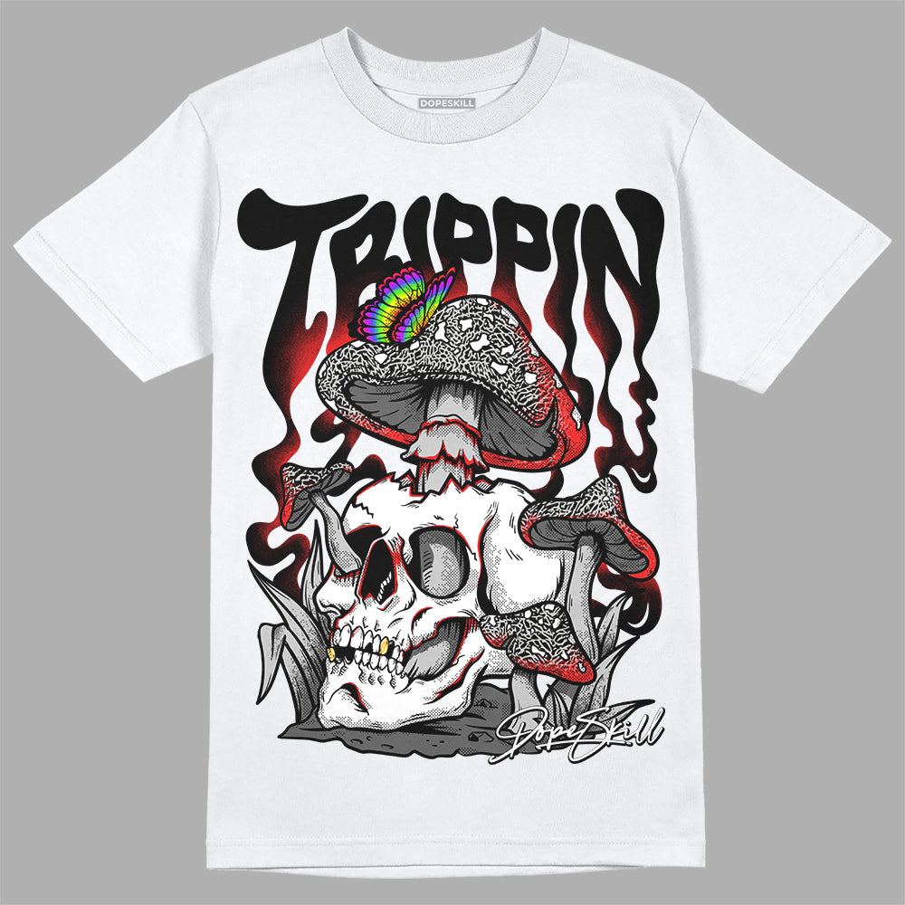 Jordan Spizike Low Bred DopeSkill T-Shirt Trippin Graphic Streetwear - White 