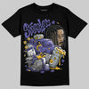 Jordan 4 Retro Lakers DopeSkill T-Shirt Stressless Graphic Streetwear - Black