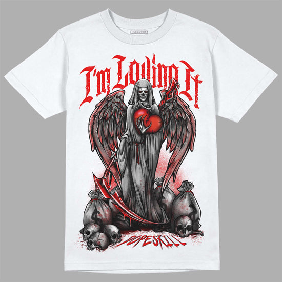 Jordan 12 “Cherry” DopeSkill T-Shirt New I'm Loving It Graphic Streetwear - White