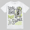 Jordan 4 GS “Light Lemon Twist” DopeSkill T-Shirt Real Ones Move In Silence Graphic Streetwear - White