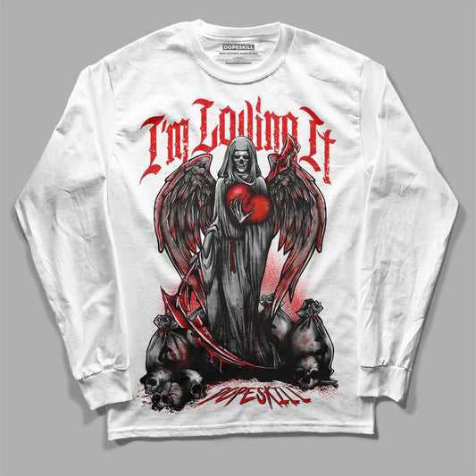 Jordan 12 “Cherry” DopeSkill Long Sleeve T-Shirt New I'm Loving It Graphic Streetwear - White
