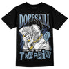 Jordan 1 Mid Diffused Blue DopeSkill T-Shirt Sorry I've Been Trappin Graphic Streetwear - Black 