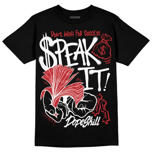 Jordan 12 “Red Taxi” DopeSkill T-Shirt Speak It Graphic Streetwear - Black