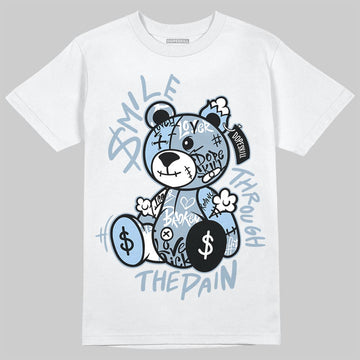 Jordan 40 “Blue Suede” DopeSkill T-Shirt Smile Through The Pain Graphic Streetwear - White 