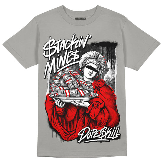 Jordan 4 Retro 'Wet Cement' DopeSkill Grey T-shirt Stackin Mines Graphic Streetwear