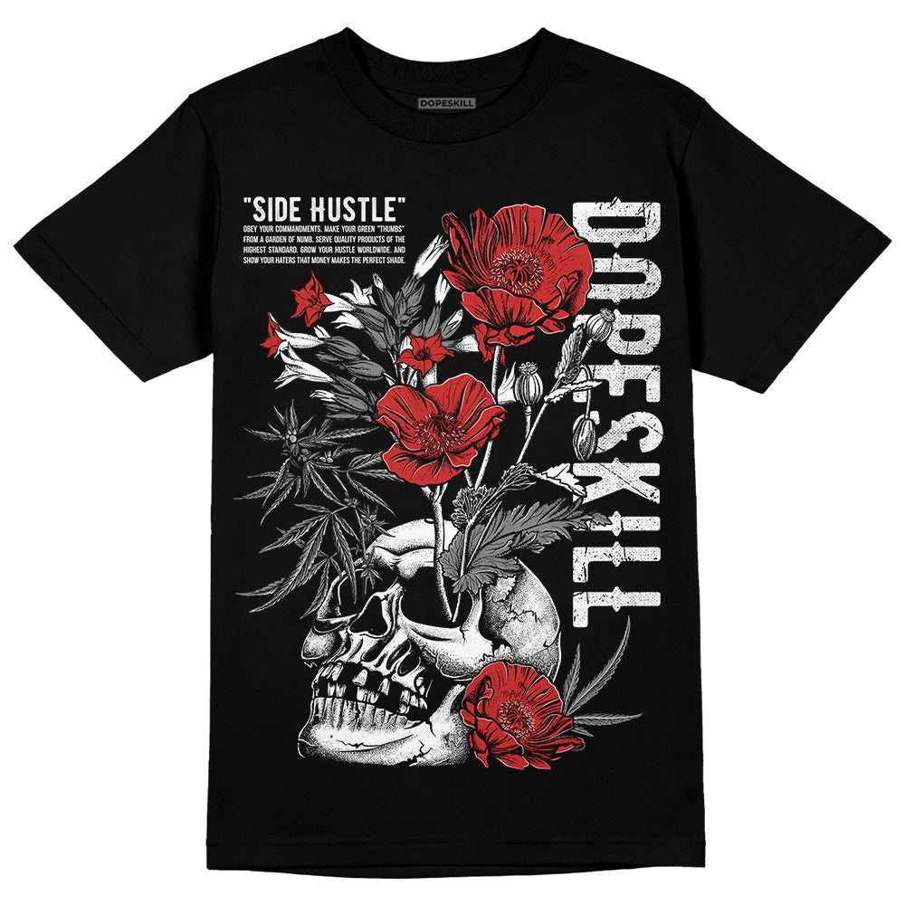 Jordan 1 High OG “Black/White” DopeSkill T-Shirt Side Hustle Graphic Streetwear - Black