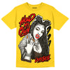 Jordan 4 Thunder DopeSkill T-Shirt New H.M.O Graphic Streetwear - tour Yellow