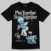 Jordan 11 Retro Legend Blue DopeSkill T-Shirt Play together, Stay together Graphic Streetwear - Black