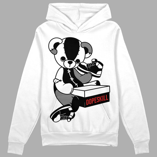 Jordan 1 High OG “Black/White” DopeSkill Hoodie Sweatshirt Sneakerhead BEAR Graphic Streetwear - White 