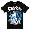 Jordan 9 Powder Blue DopeSkill T-Shirt Stay Busy Graphic Streetwear - Black