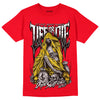 Jordan 4 Red Thunder DopeSkill Red T-Shirt Life or Die Graphic Streetwear