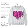 Hyper Violet 4s DopeSkill Sweatshirt Slime Drip Heart Graphic