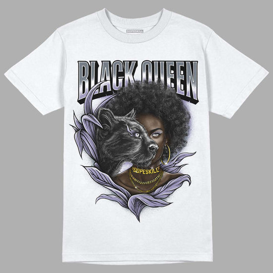 Jordan 5 Retro Low Indigo Haze DopeSkill T-Shirt New Black Queen Graphic Streetwear  - White