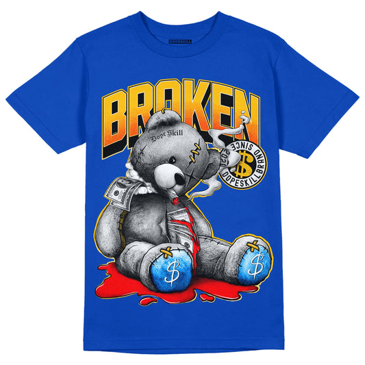 Royal Blue Sneakers DopeSkill Royal Blue T-shirt Sick Bear Graphic Streetwear