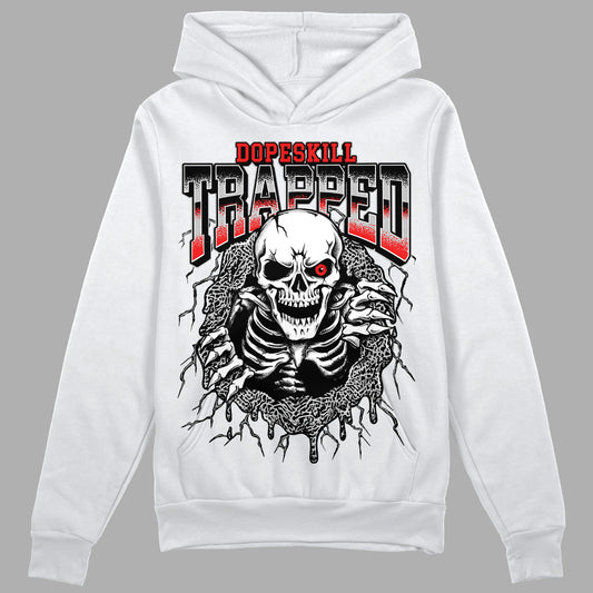 Jordan Spizike Low Bred DopeSkill Hoodie Sweatshirt Trapped Halloween Graphic Streetwear - White 