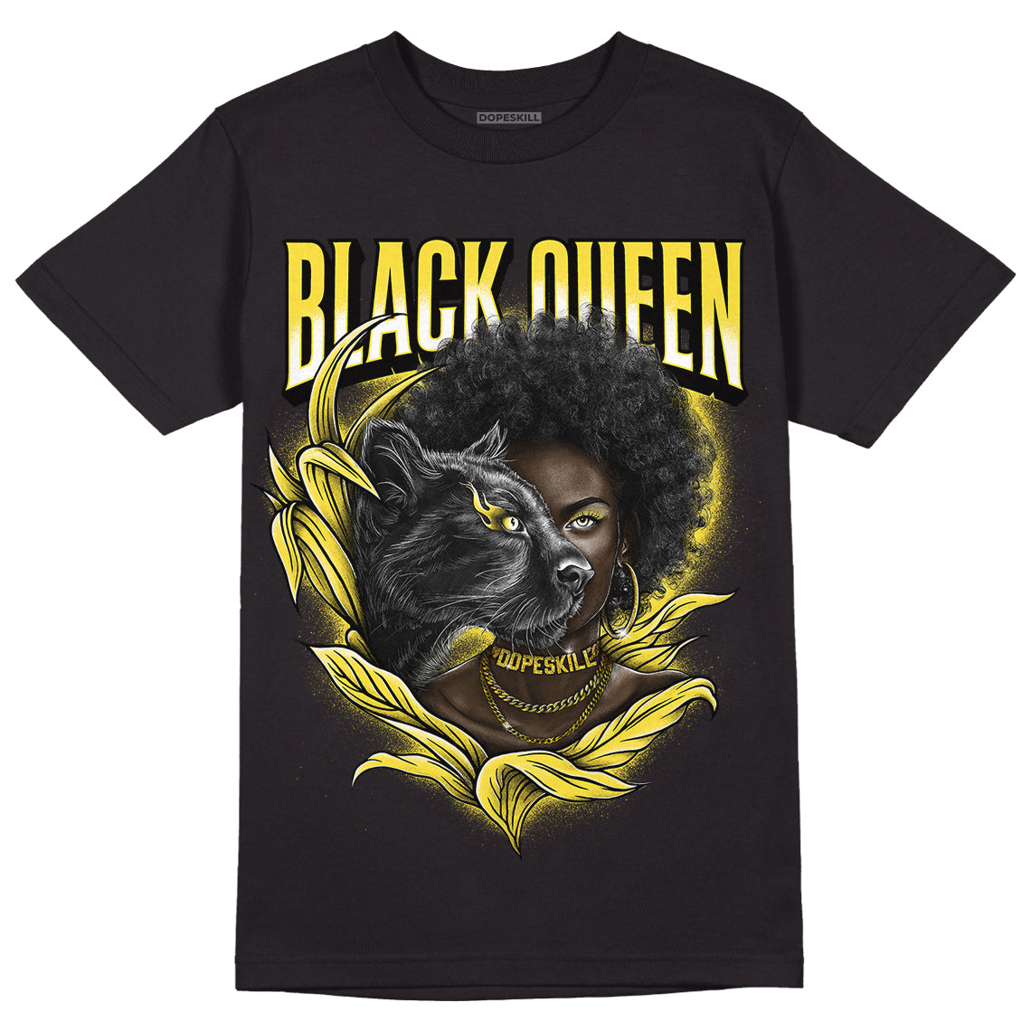 Jordan 11 Low 'Yellow Snakeskin' DopeSkill T-Shirt New Black Queen Graphic Streetwear - Black