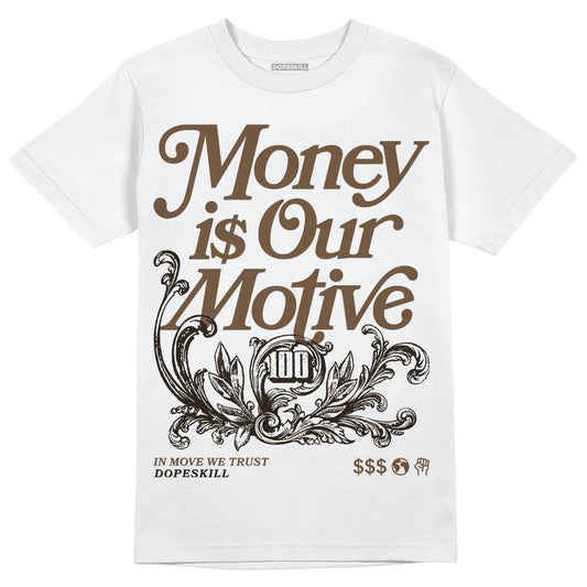 Jordan 11 Retro Neapolitan DopeSkill T-Shirt Money Is Our Motive Typo Graphic Streetwear