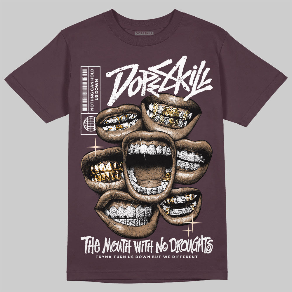 A Ma Maniére x Air Jordan 3 "Burgundy Crush" DopeSkill Maroon T-shirt The Mouth With No Droughts Graphic Streetwear