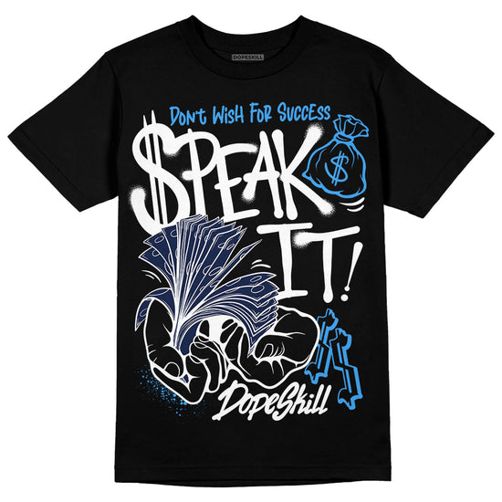 Jordan Spiz’ike Low “White/Obsidian” DopeSkill T-Shirt Speak It Graphic Streetwear - Black