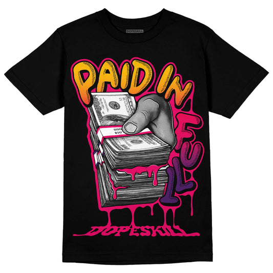 Jordan 3 Retro SP J Balvin Medellín Sunset DopeSkill T-Shirt Paid In Full Graphic Streetwear - Black 