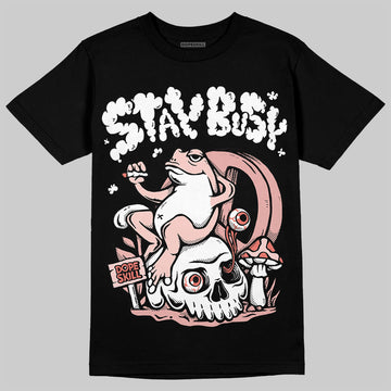 Lanvin Leather Curb Glitter Pale Pink DopeSkill T-Shirt Stay Busy Graphic Streetwear  -0 Black