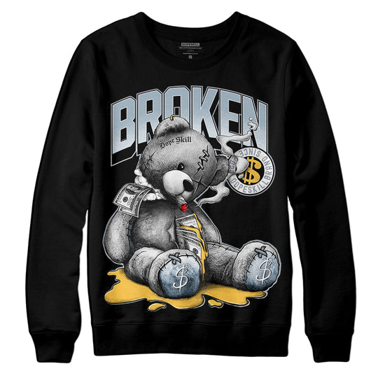 Jordan 13 “Blue Grey” DopeSkill Sweatshirt Sick Bear Graphic Streetwear - Black