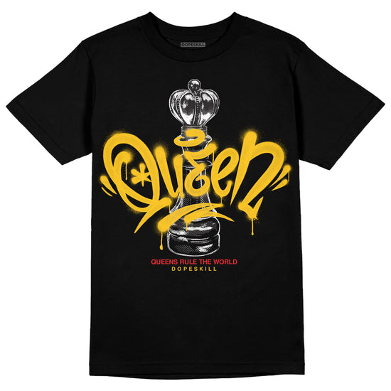 Yellow Sneakers DopeSkill T-Shirt Queen Chess Graphic Streetwear - Black