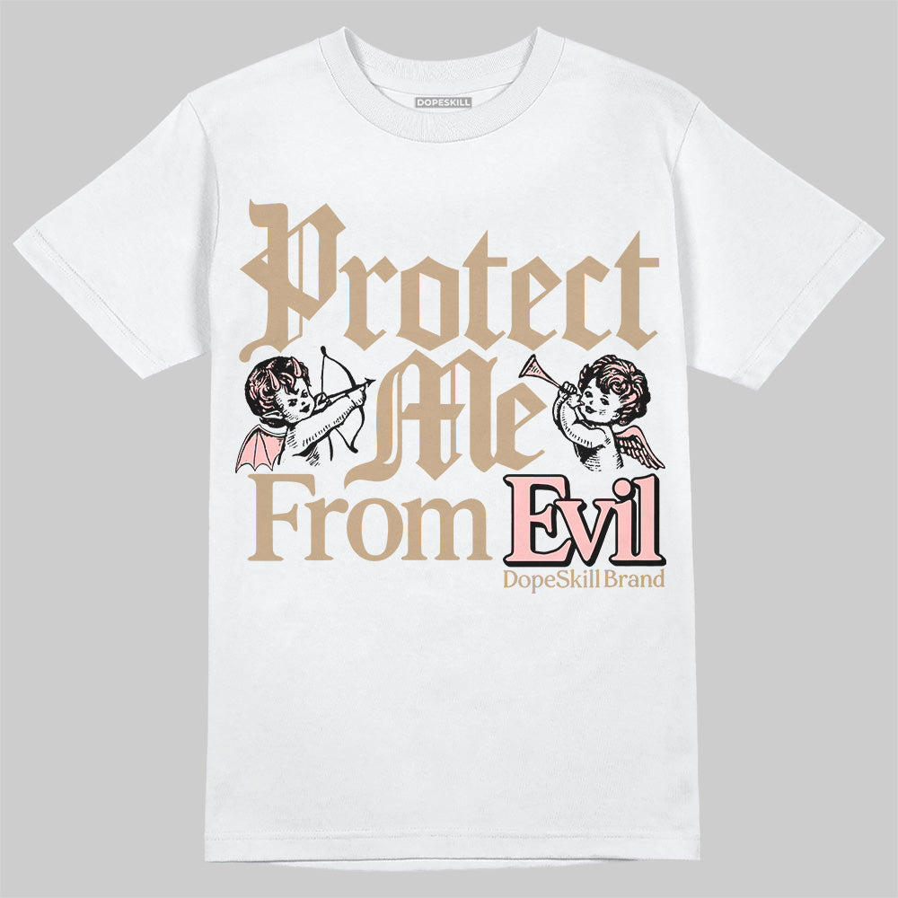 Nike Air Force 1 Low Canvas “Linen” DopeSkill T-Shirt Protect Me From Evil Graphic Streetwear - White