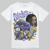 Jordan 4 Retro Lakers DopeSkill T-Shirt Stressless Graphic Streetwear - White