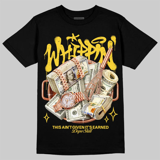 Jordan 4 Thunder DopeSkill T-Shirt Whippin Graphic Streetwear - Black