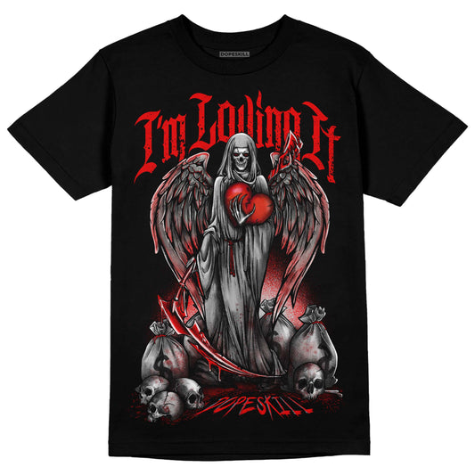 Jordan 12 “Cherry” DopeSkill T-Shirt New I'm Loving It Graphic Streetwear - Black