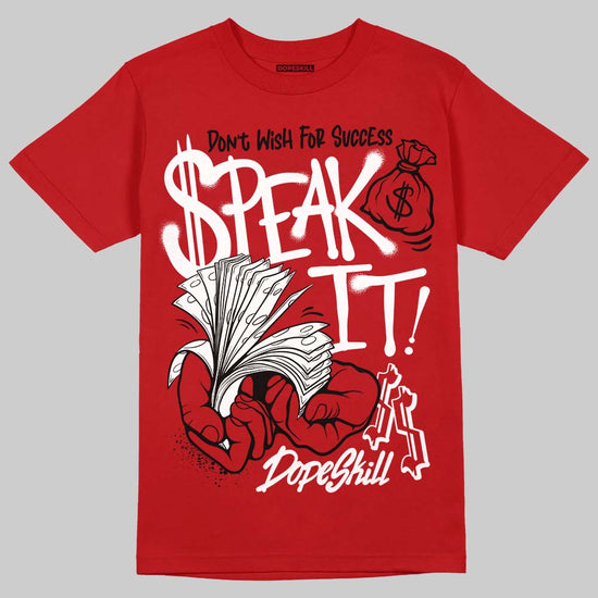 Jordan 5 Retro Fire Red Black Tongue (2025) DopeSkill T-Shirt Speak It Graphic Streetwear - Red 