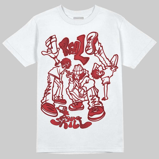 Jordan 1 High OG “Ruby” DopeSkill T-Shirt Real Y2K Players Graphic Streetwear - White