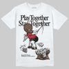 Jordan 9 'Olive' DopeSkill T-Shirt Play together, Stay together Graphic Streetwear - White